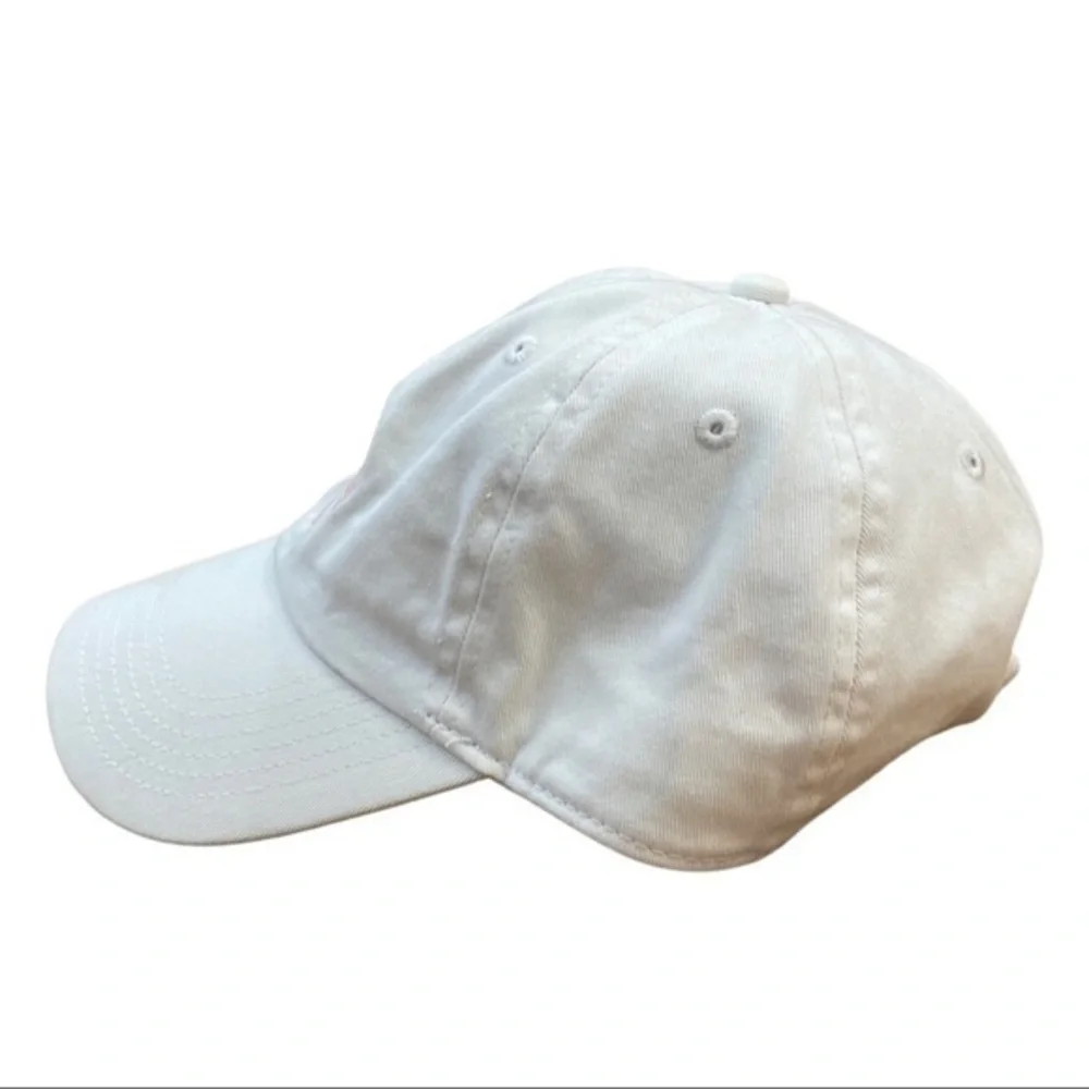 Brandy Melville • Rebel Heart Embroidered White Baseball Cap Hat OS Adjustable